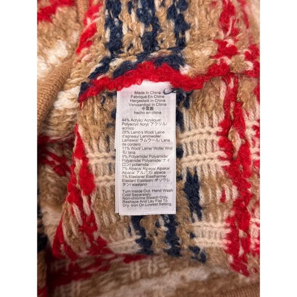 J Crew Lady Jacket 3X Womens Button Sweater In Plaid Boucle Yarn Plus Size - Picture 8 of 9